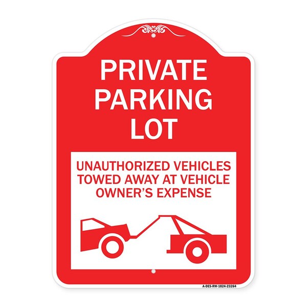Private Parking Lot Unauthorized Vehicles Towed at Owner Expense, A-DES-RW-1824-23264